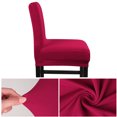 thumbnail image 4 of PiccoCasa Stretch Spandex Bar Stool Cover for Short Back Chair Burgundy 2, 4 of 8