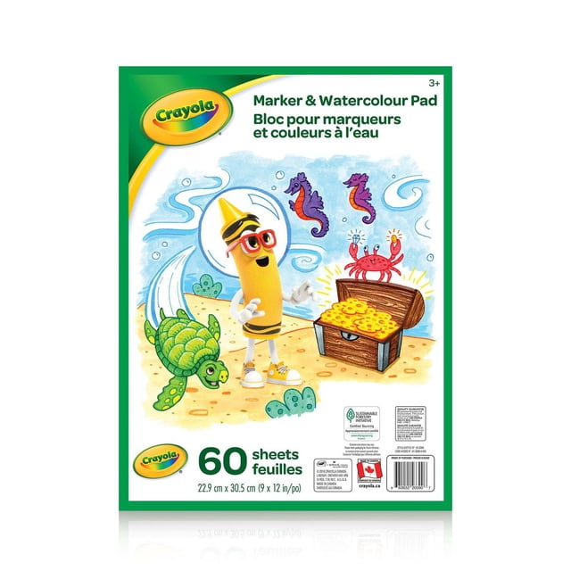 Crayola Marker & Watercolour Pad, 60 Pages