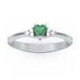 thumbnail image 2 of Birthstone Heart Ring with Shoulder Accents - Emeral (May), 2 of 4