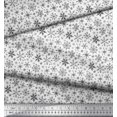 thumbnail image 3 of Soimoi polyester Crepe Fabric Snowflake Artistic Print Sewing Fabric Yard 52 Inch Wide, 3 of 3
