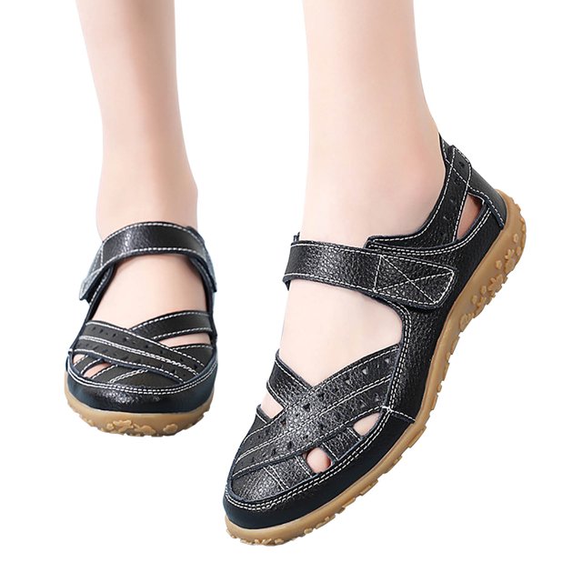 LSLJS Sandales pour Femmes à Trous Ajourés, Chaussures Décontractées Respirantes pour Femmes, Chaussures Plates