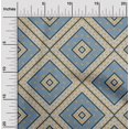 thumbnail image 1 of oneOone Organic Cotton Poplin Twill Fabric Diamond|Triangle & Check Geometric Print Sewing Fabric BTY 42 Inches Wide, 1 of 4