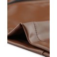 thumbnail image 5 of Unique Bargains Jupe Mini Trapèze Métallique pour Femme, Fermeture Éclair devant, Holographique, Brun, TP, 5 of 5