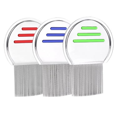 Estbridge Stainless Steel Lice Comb Metal Comb Safely Removes Lice For Children And Adults For Head Lice And Nitsblueredgreen3pcs