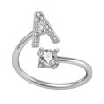thumbnail image 1 of PVCS Bague Mode Exquise 26 Style Alphabet Anglais Lettre Bague en Cuivre, 1 of 1