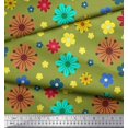 thumbnail image 3 of Soimoi Poly Georgette Fabric Colorful Flowers Clip Art Printed Fabric 1 Yard 52 Inch Wide, 3 of 3