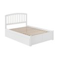 thumbnail image 4 of Lit Plateforme Complet en Bois Richmond avec Pied de Lit et Tiroir-Lit Simple, Blanc, 4 of 7