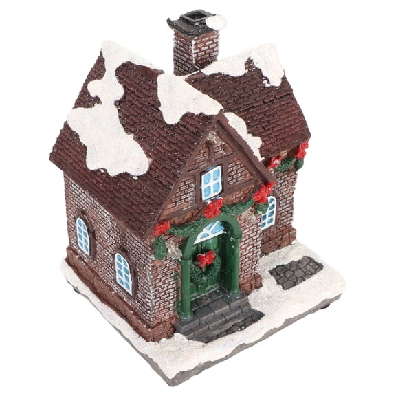 Décoration de Maison de Village de Noël Lumineuse à DEL, Petite Maison Enneigée avec Texture 3D, Matériau en Résine, à Piles, Cadeau Idéal pour la Maison, le Jardin et la Chambre d'Enfant