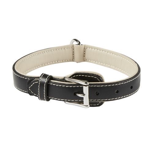 Aspen Black/Cream Leather Collar