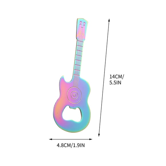 Fesfesfes Ouvre-Bouteille en Acier Inoxydable en Forme de Guitare avec Conception Ergonomique Ouvre-Bouteille Compact pour Bière et Vin pour Fête Bar Maison Accessoires de Cuisine