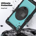 thumbnail image 3 of Case for Lenovo Tab K10 10.3 Inch / M10 FHD Plus 2020 2nd Gen with Screen Protector, 360 Degree Rotating Kickstand Hand Strap Heavy Duty Shockproof Cover with Shoulder Strap, Sky Blue PC, 3 of 7