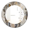 thumbnail image 1 of Designart 'Onyx Detail Composition' Mid-Century Mirror - Oval or Round Wall Mirror - 32x32, 1 of 3