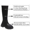 thumbnail image 3 of Bottes à Plateforme Hauteur Genou pour Femmes, Talon Épais, Bout Rond, Antidérapantes, Mode, Bottes d'Hiver en Cuir, 3 of 6