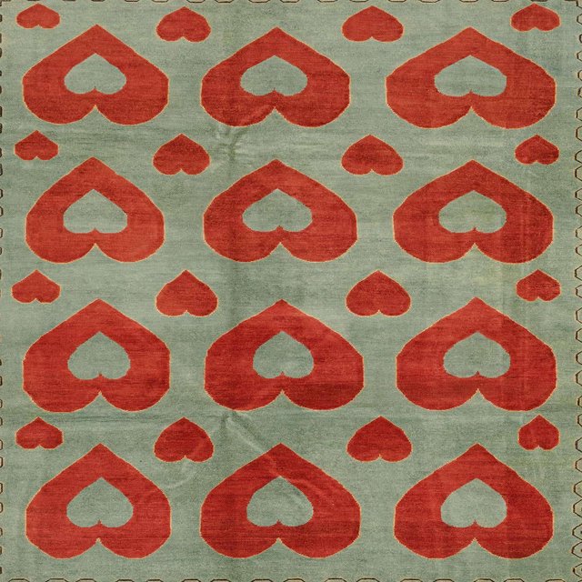 Ahgly Company Tapis d'Intérieur Carrés Abstraits Verts Abstraits pour Aire, 6 Pieds Carré