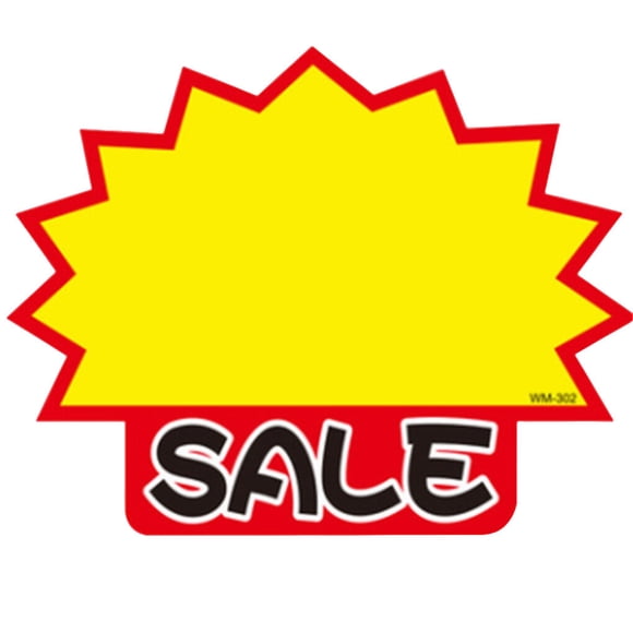 pitrice Burst Paper Signs Blank 50 Pieces English Label Tags Party Favors DIY Accessories Garage Sale Supplies for Shopping Malls Stores 302