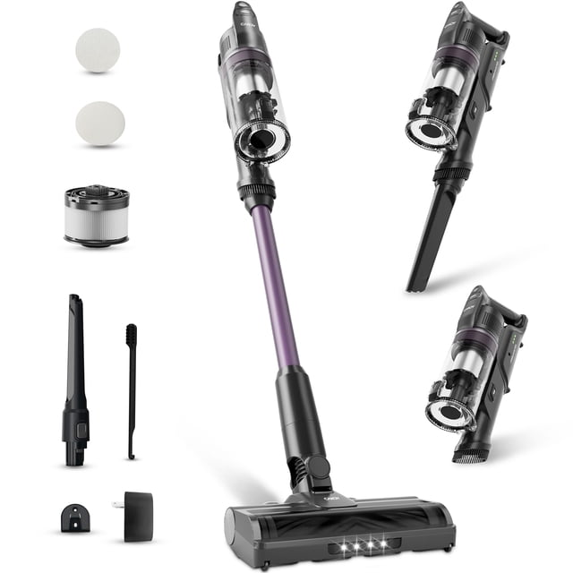Candy Cordless Vacuum Cleaner,45Mins Vacuum Cleaners for Home,Stick Vacuum,Strong Suction,Removeable Battery,Anti-Tangle,One Clic