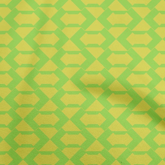 oneOone Cotton Flex Light Green Fabric Geometric Craft Projects Decor Fabric Printed By The Yard 40 Inch Wide