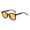 Orange, variant on XASZHN Retro Square Sunglasses with Rice Stud Design Vintage Fashion Sun Glasses White One Size