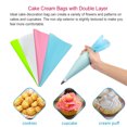 thumbnail image 2 of serony Cake Cream Bags Double Layer Lightweight Flexible Pastry Bag Seamless Design Easy to Use Flower Squeezing Sack Kitchen Green Small 10 "25cm 1Set, 2 of 6