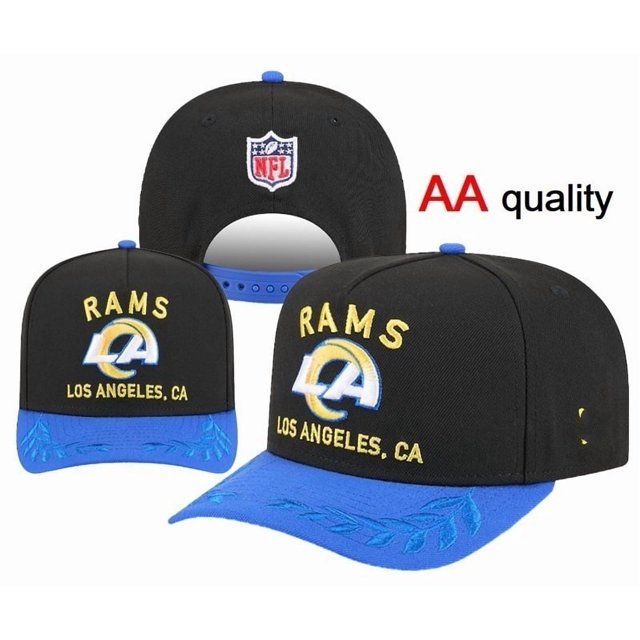 Casquette de Baseball Unisexe Ajustable Los Angeles Rams, Casquette Incurvée en Coton d'Équipe de Football, Casquette Hip-Hop Tendance, Casquette de Sport