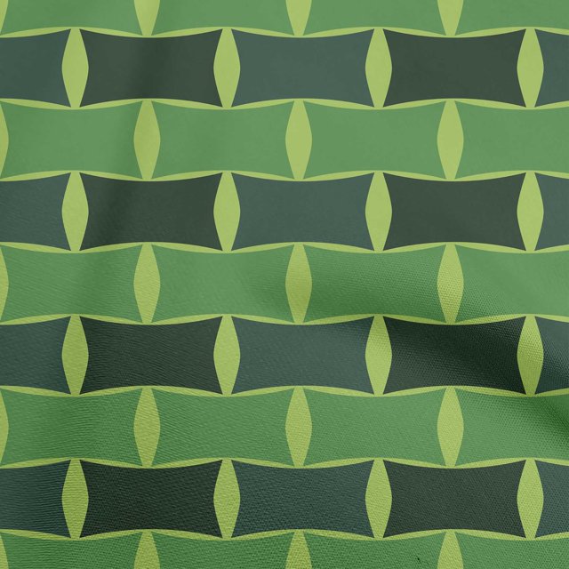 oneOone Polyester Spandex Green Fabric Floral Sewing Craft Projects Fabric Prints By Yard 56 Inch Wide
