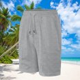 thumbnail image 2 of Plebaso Mens Casual Shorts Drawstring Loose Summer Shorts Solid Color Breathable Beach Vacation Shorts, 2 of 6