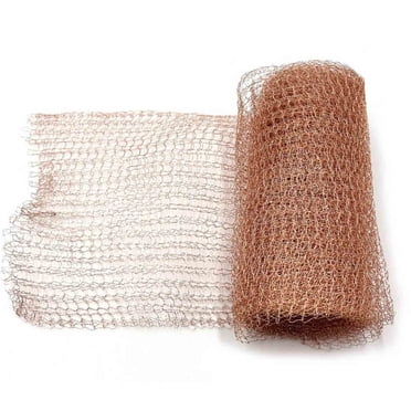 hnowkn Copper Mesh Rodent Control, 5 in x 20 ft Proof Wire Screen Roll for Obstruct Rodent, Bat & Snail, Blocker Weep Hole Filler & Wool