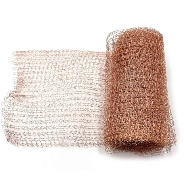 hnowkn Copper Mesh Rodent Control, 5 in x 20 ft Proof Wire Screen Roll for Obstruct Rodent, Bat & Snail, Blocker Weep Hole Filler & Wool