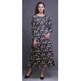 thumbnail image 2 of Bimba Robe Longue Décontractée à Volants pour Femmes, Imprimée, Taille Smockée, Medium, 2 of 5