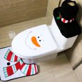 thumbnail image 4 of yeacher Festive Elf Christmas Toilet Set: Lid Cover, Tank Cover & U-Shaped Rug for Holiday Cheer, 4 of 6