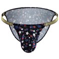 thumbnail image 1 of EOYWHK Mens Thong Underwear Stars Print Seamless Low Rise Brief String Tie Side Nightclub Bottom with Pouch, 1 of 2