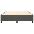 thumbnail image 3 of vidaXL Bed Frame Dark Grey 137x190 cm Velvet, 3 of 5