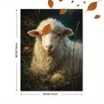 thumbnail image 3 of Fluffy Sheep Portrait Canvas Wall Art 15.75x11.81 Inches, 3 of 8
