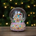 thumbnail image 2 of Northlight Gingerbread House Boule à Neige Musicale de Noël - 6,5 Pouces, 2 of 5
