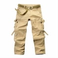thumbnail image 1 of AherBiu Men's Cargo Pants Relaxed Fitted Workout Hiking Pants with Multi Pockets Outdoor Stretch Work Pants, 1 of 7