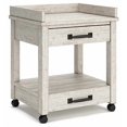 thumbnail image 2 of Ashley Furniture Carynhurst 2 Drawer Mobile Printer Stand in Whitewash, 2 of 4