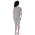 thumbnail image 2 of Moomaya Ensemble de Nuit Uni pour Femmes avec Capri en Coton Tenue de Nuit 2 Pcs Chemises de Nuit-vc6, 2 of 6
