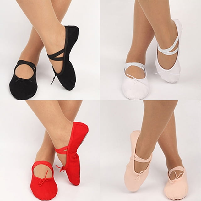 VISLAND Kid Adult Canvas Soft Ballet Dance Shoes Pointe Dancing Gymnastics Slippers