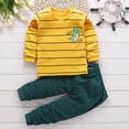 thumbnail image 2 of Pisexur Tenue d'Automne pour Bébé Fille Garçon, Ensemble 2 Pcs, Ensembles de Pyjamas pour Tout-Petit Bébé, Chandails à Col Rond à Manches Longues et Pantalons, Mode Décontractée, Ensemble de Vêtements de Nuit en Coton pour Garçons, 3 Mois à 6 Ans, 2 of 3