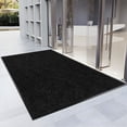 thumbnail image 1 of Morefany 4'x4' Entrance Door Mat Nonslip Washable Indoor Outdoor Welcome Mat with Raised Ribs and Durable Rubber Backing, 1 of 7