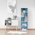 thumbnail image 3 of Furinno 11055WH-LBL 5-Tier Reversible Open Shelf Bookcase, White & Light Blue, 3 of 7