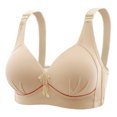 thumbnail image 1 of Womens Plus Size Bras Convertible Bra Feature V-Neck Sport Bra Style W-1262 Beige L, 1 of 2