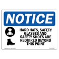 thumbnail image 1 of SignMission OS-NS-A-1218-L-13262 12 x 18 in. OSHA Notice Sign - Hard Hat&44; Lunettes de Sécurité & Chaussures de Sécurité, 1 of 1
