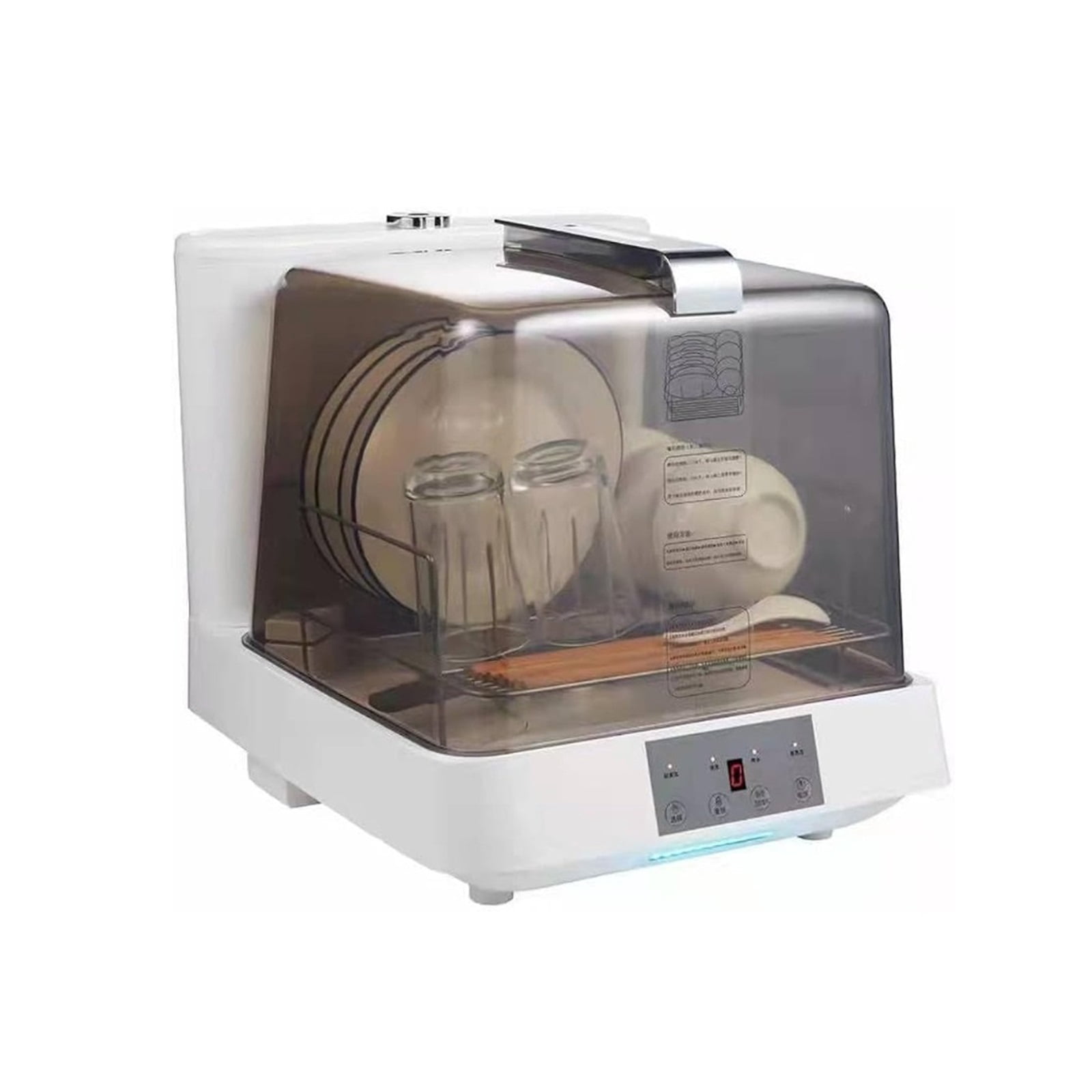 Portable Countertop Dishwasher Compact Dishwasher with 6 Liter Built-in Water Tank No Connection Needed 4 Wash Programs