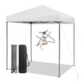 thumbnail image 1 of Gymax Patio 6.6 x 6.6ft Outdoor Pop-up Canopy Tent UPF 50+ Portable Sun Shelter White, 1 of 10