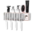 thumbnail image 2 of LSLJS Toothbrush Holders for Bathrooms, Toothbrush Holder Wall Mounted with Toothpaste Dispenser,With Toothbrush Cup,Tray Bathroom Toothbrush Toothpaste Dispenser, Toothbrush Holder, 2 of 6