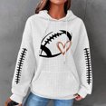 thumbnail image 2 of Rbaofujie Chandails pour Femmes Tendance Femmes Décontracté Manches Longues Col Rond Chandails pour Dames Hauts Blouse Chandail à Capuchon Uni Blanc Chandails à Capuchon d'Automne pour Femmes, 2 of 4