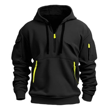 Birdeem Vestes pour Hommes Printemps et Chandail à Capuchon pour Hommes à Fermeture Éclair à Multiples Poches, Chandail à Enfiler, Manteau de Sport et Décontracté