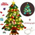 thumbnail image 4 of Felt Christmas Tree DIY Soft Christmas Tree With Ornaments And String Light, 4 of 8