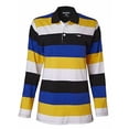 thumbnail image 4 of Sportoli Polo Rugby à Manches Longues en Coton à Larges Rayures pour Garçons - Bleu/noir/jaune (Taille 2), 4 of 7